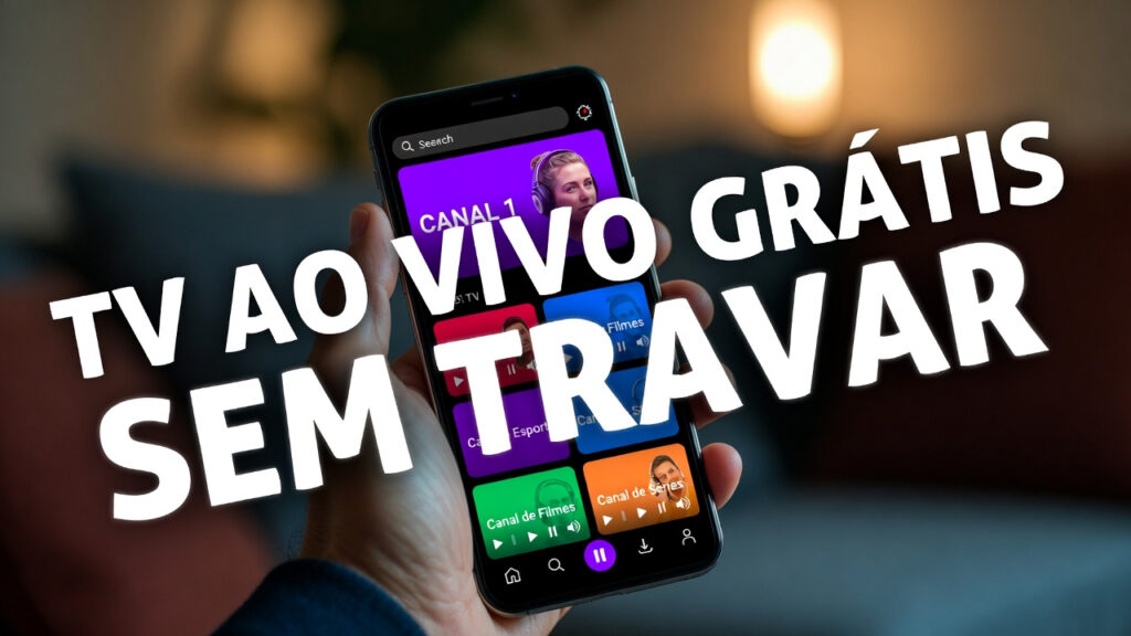 como assistir tv ao vivo grátis no celular sem travar 2026